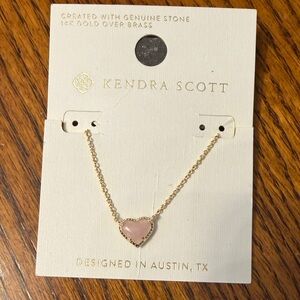 Kendra Scott Gold and Pink Heart Necklace